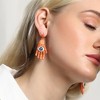 SOHI Women's Pumpkin Orange The Hamsa Drop Earrings - 4 of 4