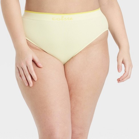 Women's Seamless Cheeky Underwear - Colsie™ Yellow 2X