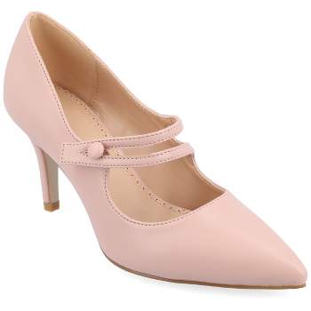 Journee Collection Womens Sidney Pointed Toe Mid Heel Pumps