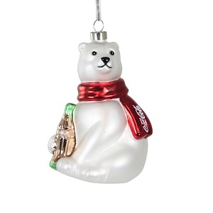 Kat + Annie 4.5 Inch Coco-Cola Cheers To The Season Polar Bear Tree Ornaments - 1 of 3
