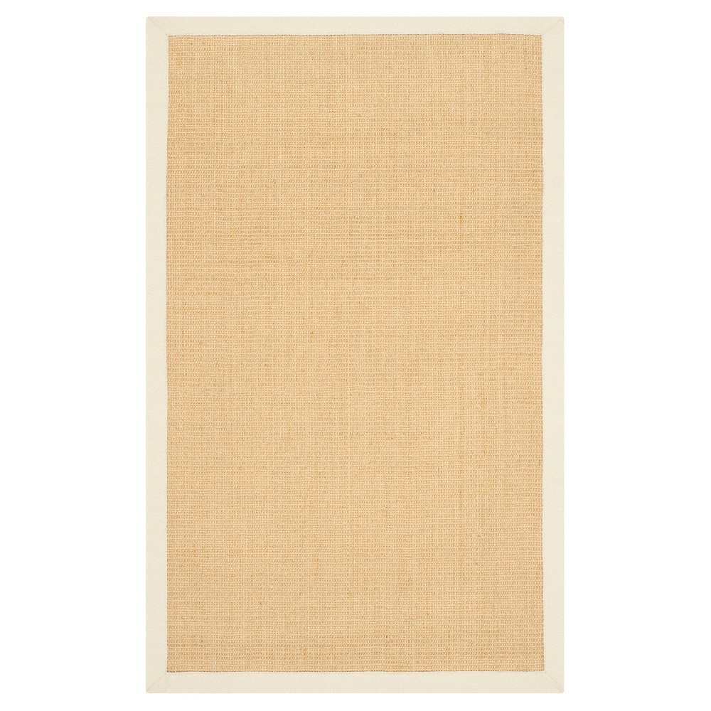 2'6inx4' Klara Natural Fiber Accent Rug Maize/Wheat - Safavieh