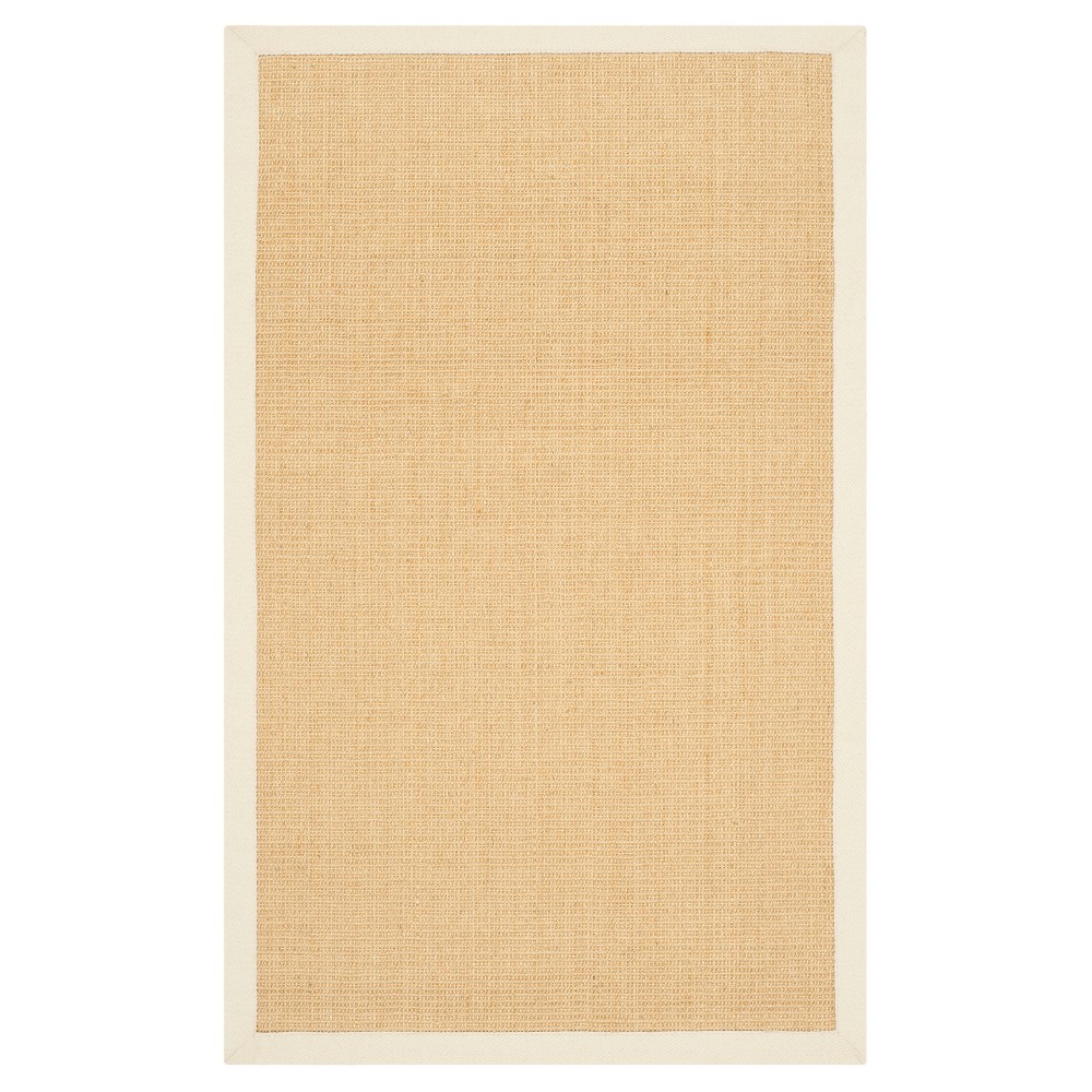 2'6inx4' Klara Natural Fiber Accent Rug Maize/Wheat - Safavieh