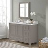 48" Williamsburg Vanity Cabinet Gray - Alaterre Furniture: Wood Frame, Universal Storage, 1 Shelf, 104 lbs - 4 of 4