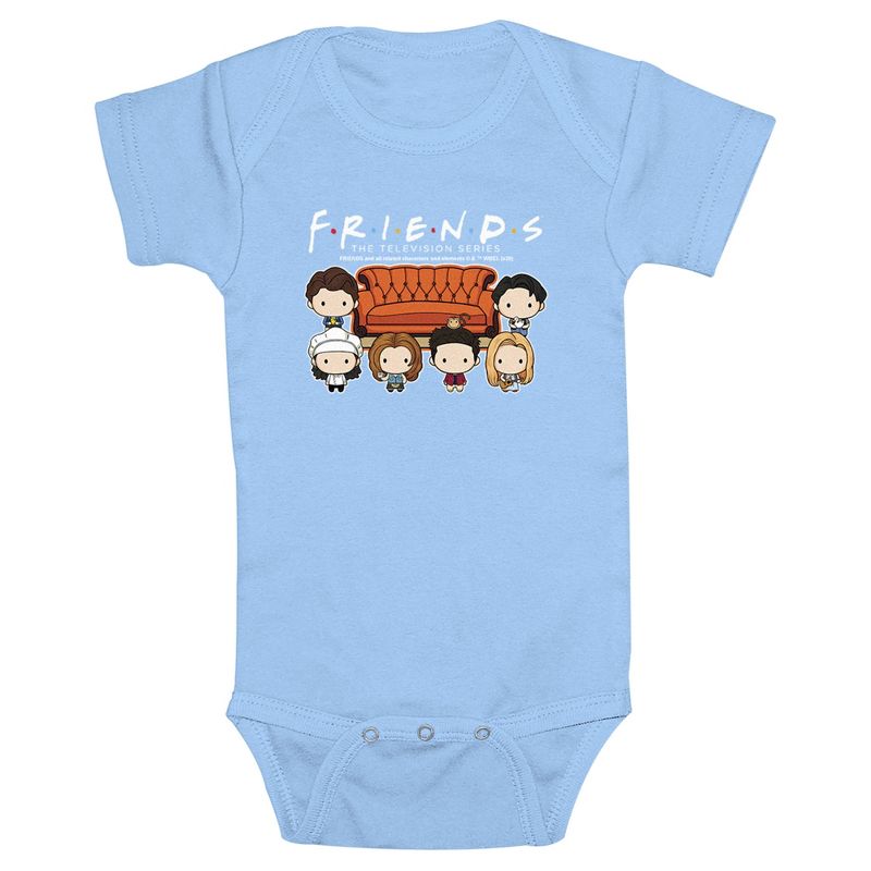 Infant's Friends Central Perk Couch Crew Chibi Onesie, 1 of 4