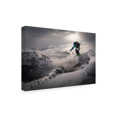 Trademark Fine Art -Sandi Bertoncelj 'Backcountry Skiing' Canvas Art