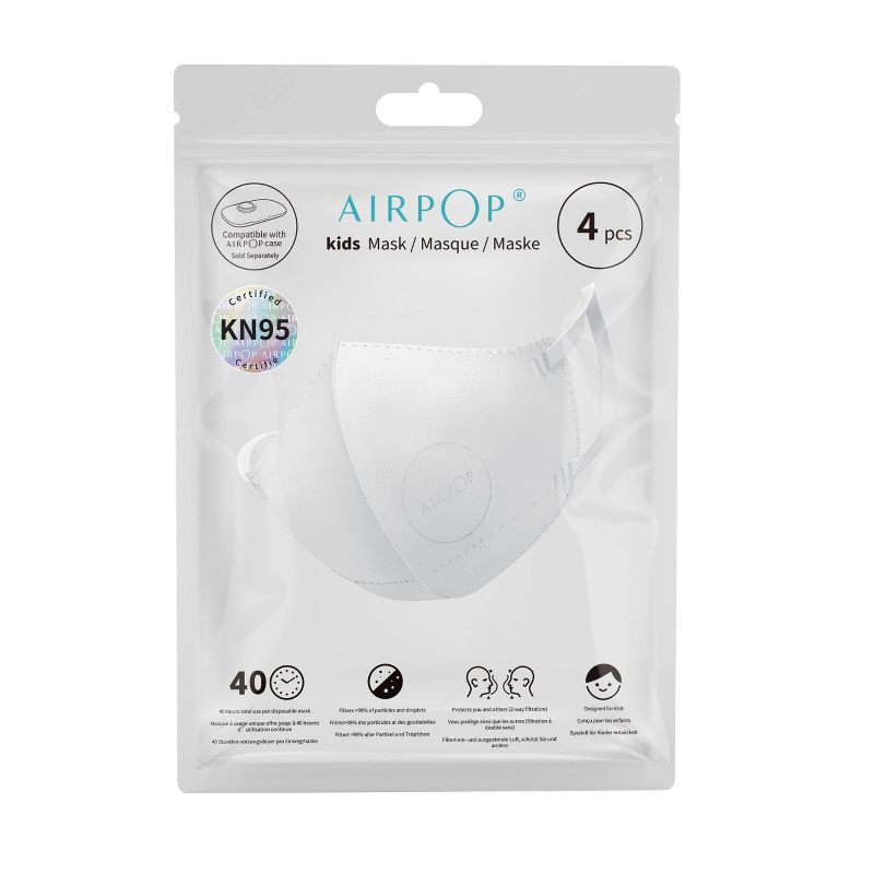 AirPop Kids KN95 Facemask - White, 1 of 14