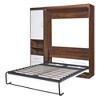 Twin/Full Wood Murphy Bed with Cabinet, Foldable Wall Bed Murphy Bed Cabinet with Storage Shelves for Guest Room - 4 of 4