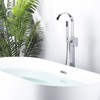 WOWOW Waterfall Single-Handle Freestanding Tub Faucet with Handshower, Floor Mounted Tub Filler Faucet - 4 of 4