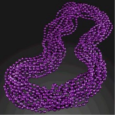 Magic Matt’s Brilliant Blinkys Round Disco Bead Necklace Pack of 12 Purple