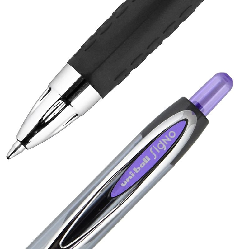 uni-ball uniball 207 Retractable Gel Pens Medium Point 0.7mm Purple Ink Dozen (70221), 2 of 9