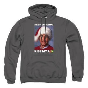 Christmas Vacation Merry Kiss Adult Pull-Over Hoodie Charcoal 2X Large - 1 of 4