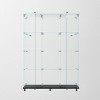 YOOCOZZ Tempered Glass Cabinet: Display/Wine/Storage/File, Bluetooth LED, Glass Top, Door Lock, Wheels - 2 of 4
