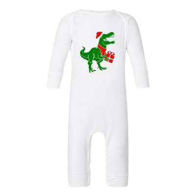 The Juniper Shop Dino Present Baby Romper - 18 Month - White