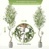 5FT Faux Olive Tree Tall,Olive Trees Artificia Indoor with White Planter - 3 of 4