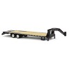 Greenlight Collectibles 1/64 Gooseneck Trailer Black with Red and White Conspicuity Stripes 30390 - 2 of 4