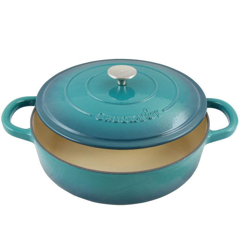 Artisan 5 Qt Braiser Pan with Lid in Teal Ombre, 5 of 10