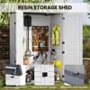 Resin Storage Shed, Outdoor Storage Cabinet Waterproof, Outdoor Storage Box for Patio Tools - 4 of 4