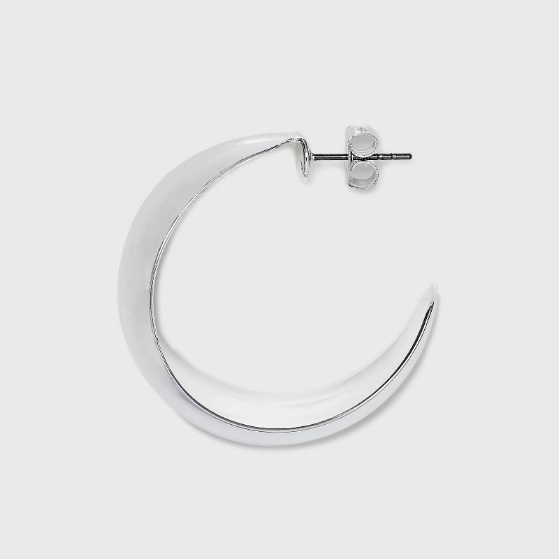 Thin Smooth Medium Hoop Earrings - A New Day™, 4 of 18