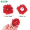 Unique Bargains Mesh Fabric Rhinestone Pearl Chiffon Flowers 2.17 x 2.17 Inch - 3 of 4