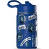 NBA Minnesota Timberwolves 14oz Kids Stainless Steel Water Bottle With Straw Lid and Flexible Handle - 2 of 4