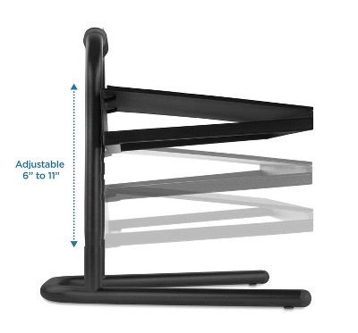 Mount-It! Black Adjustable Foot Rest with Padded Surface
