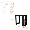 LunaLulinlk Kitchen island in melamine with a door and open storage, black/natural oak - 3 of 4