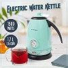 Nostalgia WK17AQ Retro 1.7-Liter Stainless Steel Electric Water Kettle with Strix Thermostat, Aqua - image 2 of 4