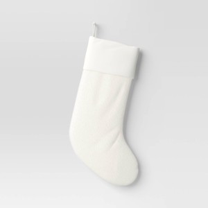36" Christmas Fur Stocking White - Wondershop™ - 1 of 3