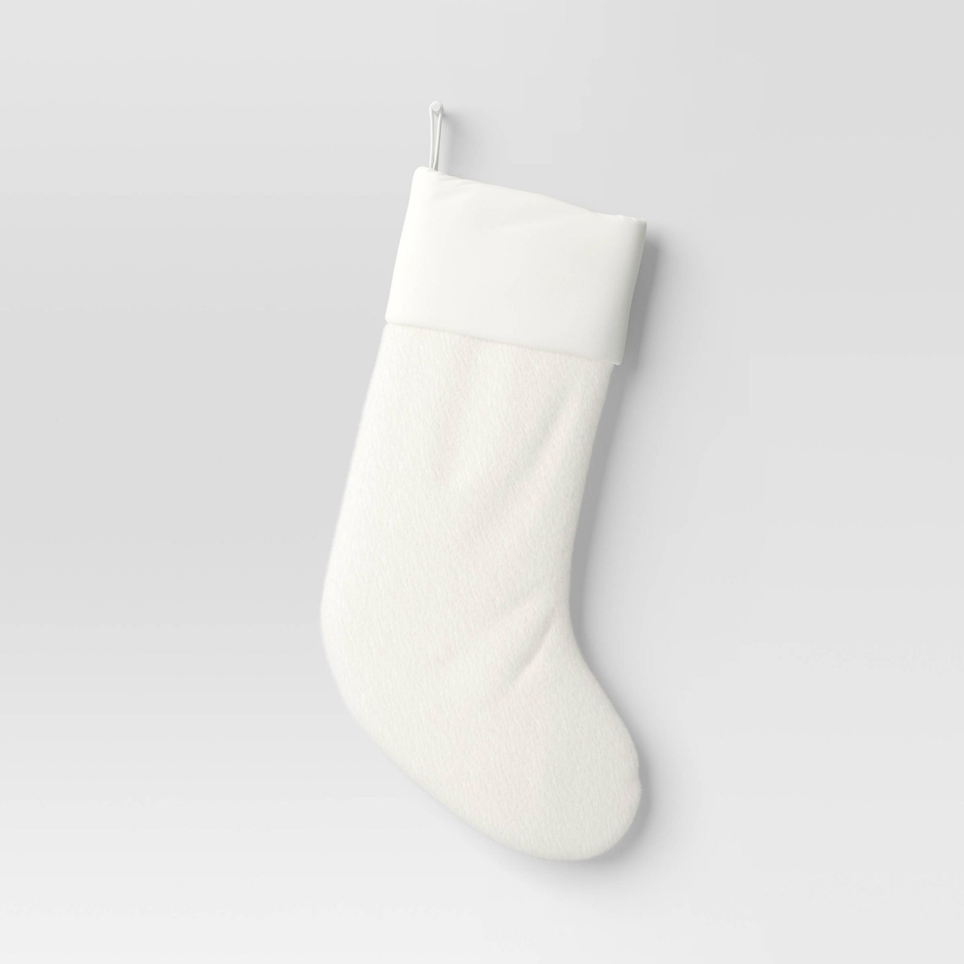 36" Christmas Fur Stocking White - Wondershop™