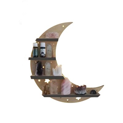 1pc Crystal Display Shelf - Wall Mounted Decorative Shelf for Moon Moth Butterfly Lamp