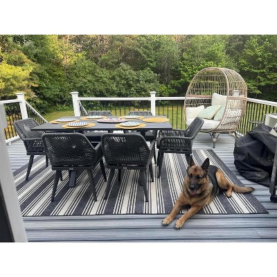 PURPLE LEAF Outdoor Dining Set All-Weather PE Rattan Outdoor Patio Furniture Set with All Aluminum Frame Table and Chairs Set