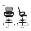 FONTOI Task and Office Chairs, Office Chair with Fixed Armrests and Adjustable Foot Ring, Swivel Task Chair for Office, Black, 28.35"*48.8"*28.35" - 2 of 4