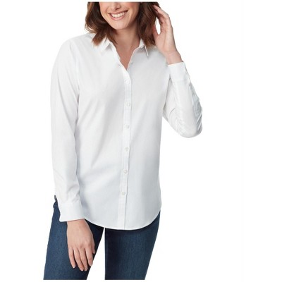 Gloria Vanderbilt Womens Collared Fitted Button Up Shirt