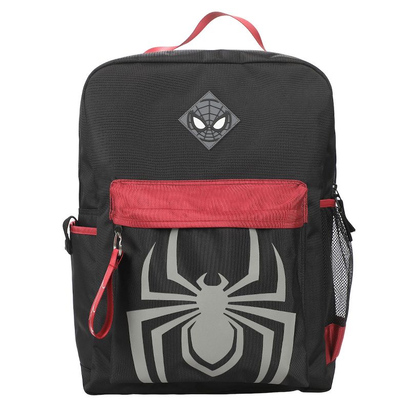 Marvel Miles Morales Game Logo And Mask Women's Black Laptop Backpack, 1 of 7