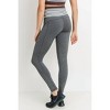 Women's Highwaist Stripes Full Legging - mono b - 3 of 4