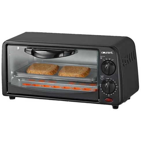 2 Slice Compact Countertop Toaster Oven - for Toast & Bake with