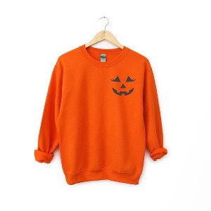 Simply Sage Market Women's Graphic Sweatshirt Embroidered Lady Jack- O - Lantern - 1 of 4