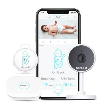 Sense-U Video+Breathing Baby Monitor with Breathing, Rollover, Body Temp, Video, Anytime, Anywhere
