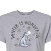 Women's - Winnie the Pooh - Eeyore Winter Is Wonderful Christmas Cropped Graphic T-Shirt - 2 of 4