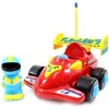 4" Cartoon RC Formula Race Car Remote Control Toy For Toddlers (Red) - 3 of 4