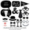Big Dot of Happiness Mr. & Mr. - Silver - Gay Wedding Photo Booth Props Kit - 20 Count - 2 of 4