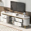 70.9" MDF Modern TV Console Table with 4 Drawers, Sideboard Cabinet with 1 Cabinet and Metal Legs for Living Room - 2 of 4