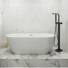 Cobbe Floor Mounted Bathtub Faucet with Swivel Spout Handheld Shower and 59-Inch Hose Matte Black Standing Shower Faucet Set - 2 of 4