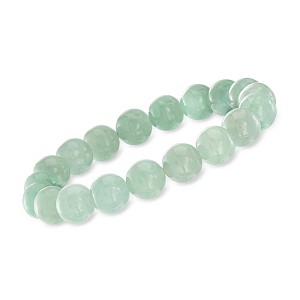 Ross-Simons 10mm Green Jade Bead Stretch Bracelet Size - 1 of 3