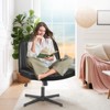 FONTOI Task and Office Chairs, Office Chair with Cross-Leg and Adjustable Height, Armless Swivel for Home Office, Black, 25.9"*35"*25.5" - 3 of 4