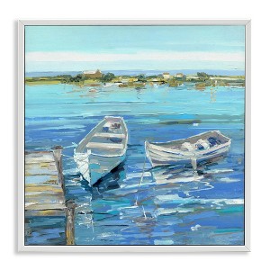 Stupell Industries Serene Rowboats at Dock, 12" x 12" - 1 of 4