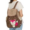Slickblue Cute Fox Fabric Art Backpack, Machine Washable, Outdoor Daypack, Soft Carry, Canvas, 15x14x7in - 4 of 4