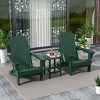 WestinTrends Malibu HDPE Outdoor Patio Folding Poly Adirondack Conversation Set (3-Piece) - 2 of 4