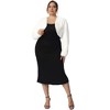 Agnes Orinda Women's Plus Size Trendy Faux Fur Warm Open Front Lightweight Cropped Shrugs - 3 of 4