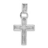 Black Bow Jewelry 14K White Gold Polished Hollow Modern Cross Pendant 20 x 40mm - 3 of 4